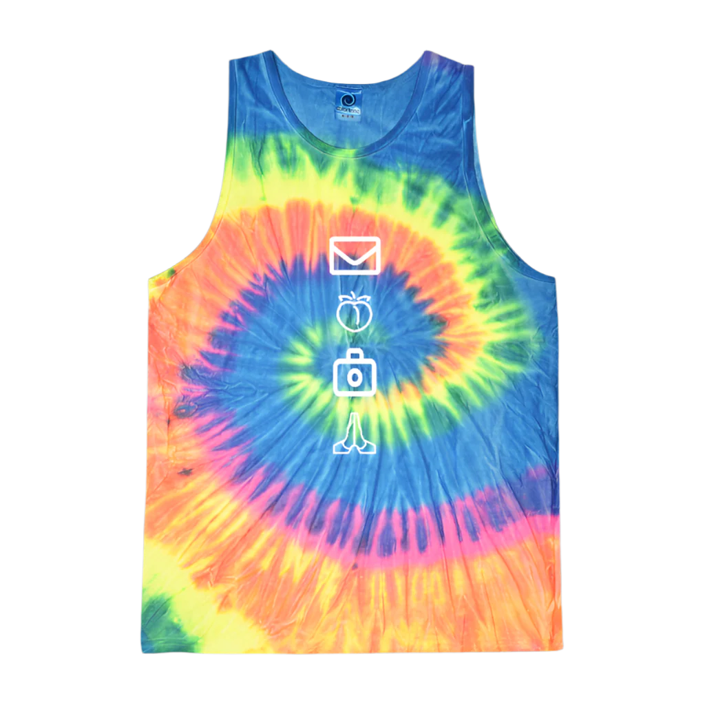 Emoji Rainbow Tie Dye Tee/Tank - "Accepting Ass Pics Please"