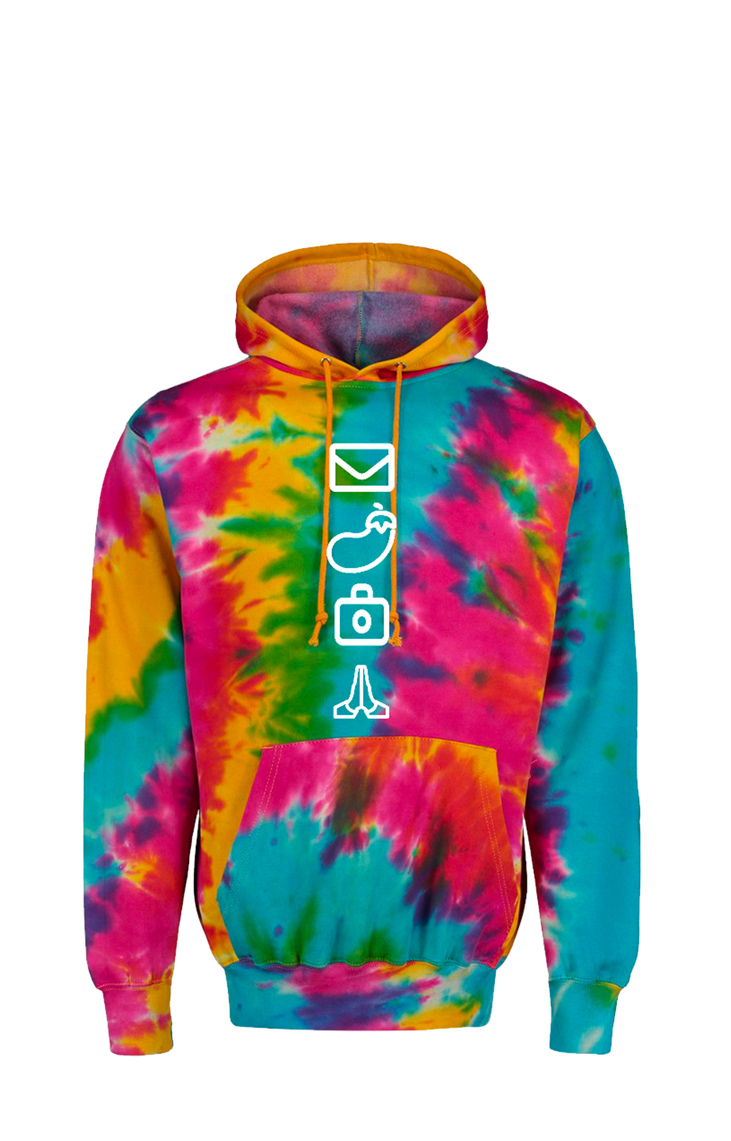 Hoodie - Tie-Dye Rainbow Color (Available in your choice of 4 Phrases.)