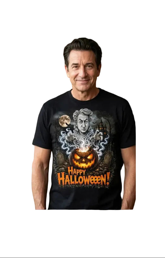 " NEW......Happy HALLOWEEEN Haunted Pumpkin Graphic Tee "