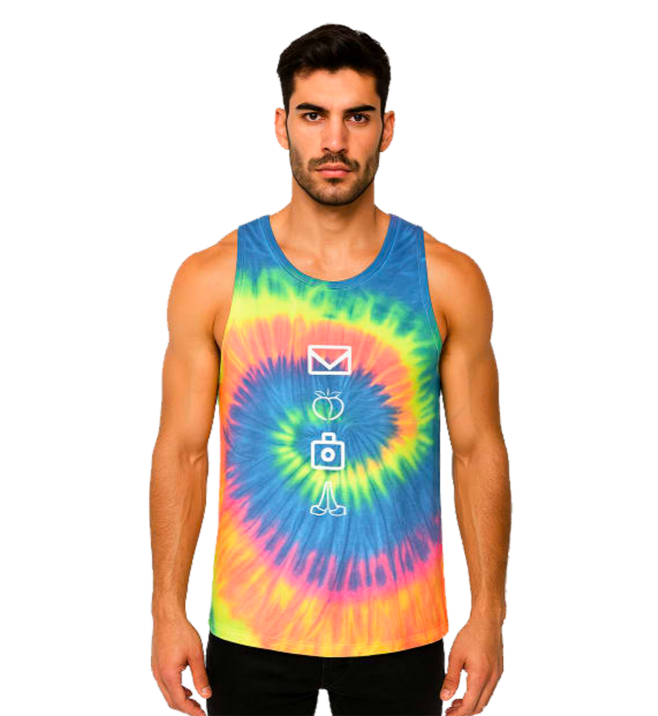 Emoji Rainbow Tie Dye Tee/Tank - "Accepting Ass Pics Please"