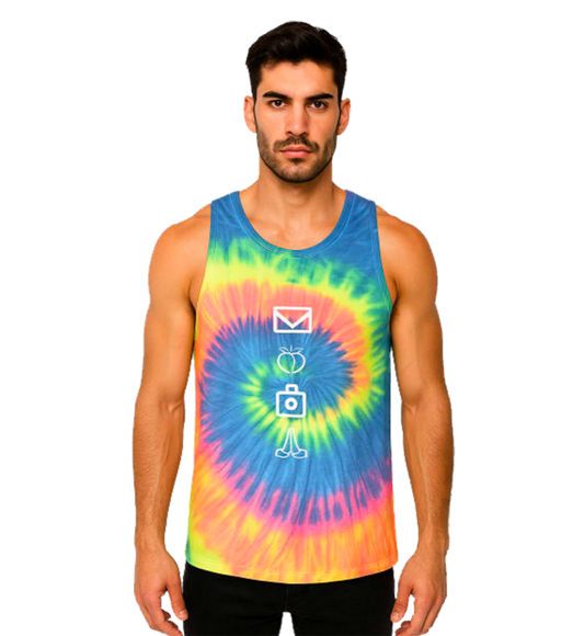 Emoji Rainbow Tie Dye Tee/Tank - "Accepting Ass Pics Please"